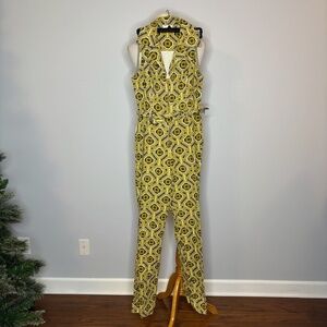 ASOS - Green Sleeveless Jumpsuit in Geo Print